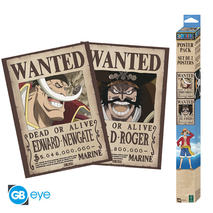 Emprunter One Piece - Set 2 posters chibi 52 x 38 cm : Wanted Roger & Whitebread livre