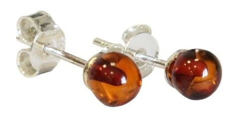 Emprunter BOUCLES D'OREILLES EN ARGENT AVEC PERLE D' AMBRE 5 MM livre