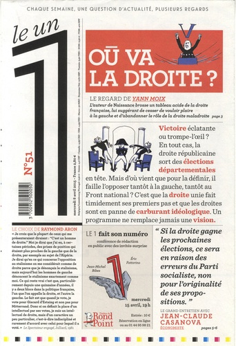 Emprunter Le 1 N° 51, mercredi 8 avril 2015 : Où va la droite ? livre