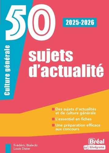 Emprunter 50 sujets d'actualité. Culture générale, Edition 2025-2026 livre