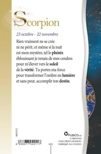 Emprunter CARTE ZODIAQUE - SCORPION livre