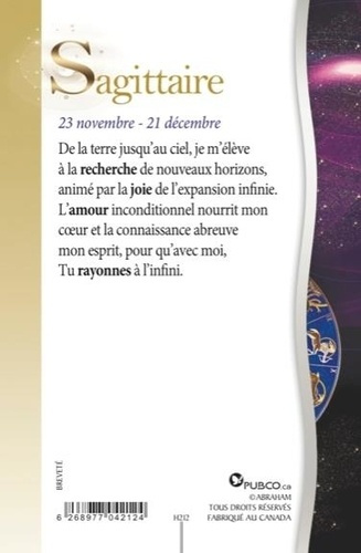 Emprunter CARTE ZODIAQUE - SAGITTAIRE livre
