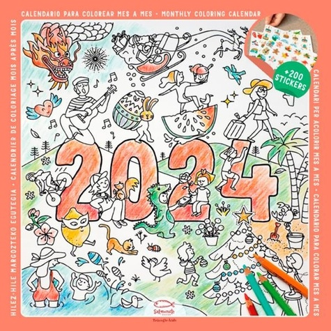 Emprunter Calendrier à colorier. Edition 2024 livre