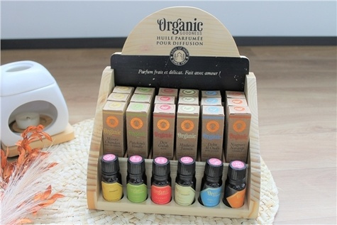 Emprunter Présentoir en Bois de pin 6 x 3 Huiles parfumées Organic 10 ml livre