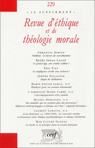 Emprunter Revue d'éthique et de théologie morale N° 229, Juin 2004 : Enjeux éthiques de la crise d'août 2003 livre