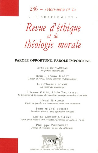 Emprunter Revue d'éthique et de théologie morale N° 236, Hors-série N° 2, Septembre 205 livre