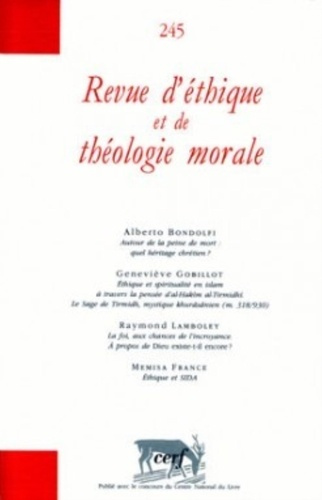 Emprunter Revue d'ethique et de theologie morale numero 245 livre
