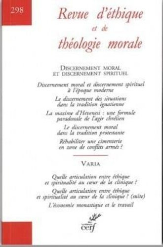 Emprunter Revue d'éthique et de théologie morale N° 298, juin 2018 : Discernement moral et discernement spirit livre