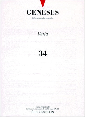 Emprunter Genèses N° 34 : Varia livre