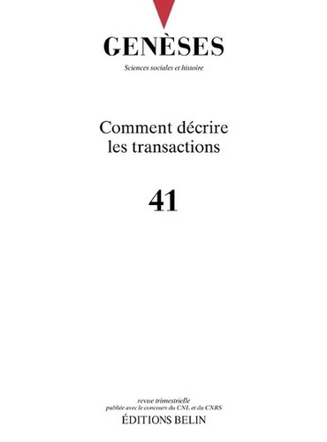 Emprunter Genèses N° 41 : Comment décrire les transactions livre