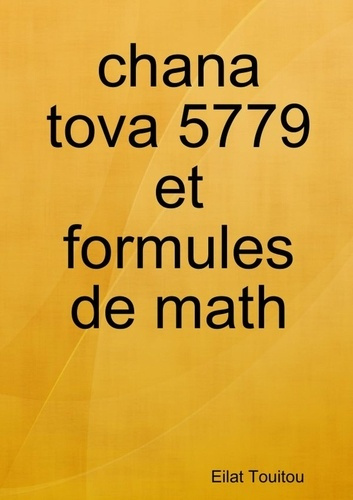Emprunter chana tova 5779 et formules de math livre