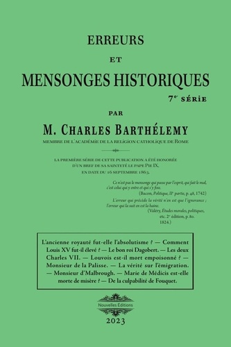 Emprunter Erreurs et mensonges historiques 7. Encore dix erreurs ou plutôt dix mensonges ! ... livre