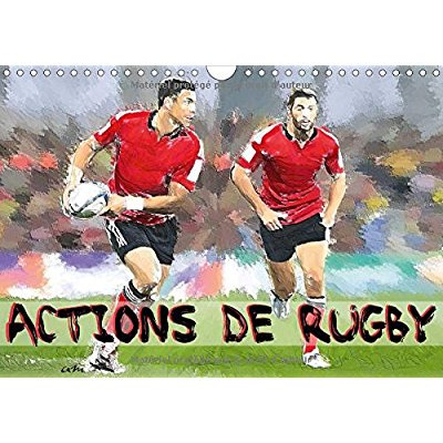 Emprunter ACTIONS DE RUGBY CALENDRIER MURAL 2018 DIN A4 HORIZONTAL - SERIE DE 12 CREATIONS ORIGINAL livre