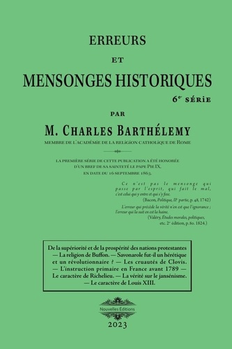 Emprunter Erreurs et mensonges historiques 6. Plus huit erreurs ou huit mensonges de moins ! ... livre
