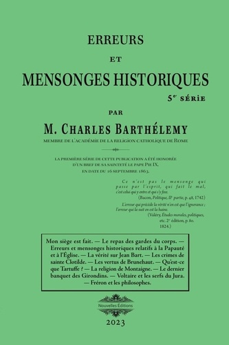 Emprunter Erreurs et mensonges historiques 5. Série 5 livre