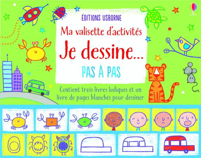 Emprunter Ma valisette d'activités Je dessine... pas à pas. Contient trois livres ludiques et un livre de page livre