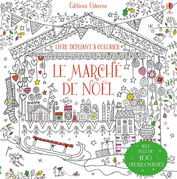 Emprunter Le marché de Noël. Livre dépliant à colorier livre