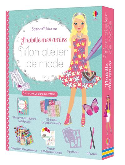 Emprunter Coffret Mon atelier de mode. Contient : 1 carnet, 25 feuilles de papier à motif, plus de 200 autocol livre