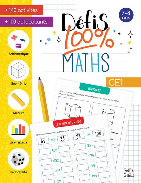 Emprunter Défis 100% maths CE1. Avec 100 autocollants livre