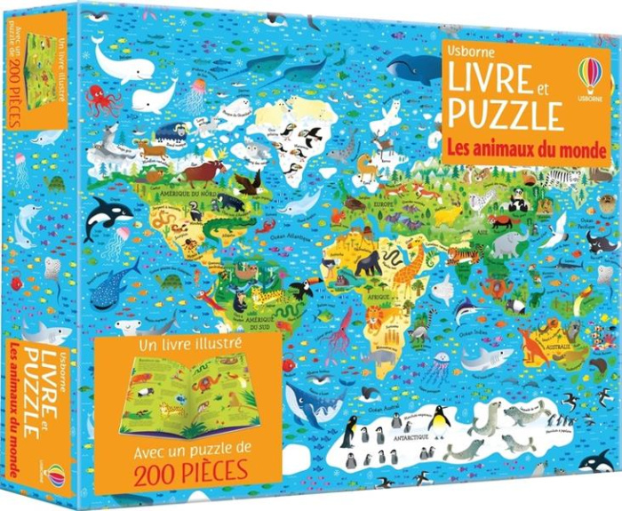 Emprunter LES ANIMAUX DU MONDE - COFFRET LIVRE ET PUZZLE - DES 7 ANS livre
