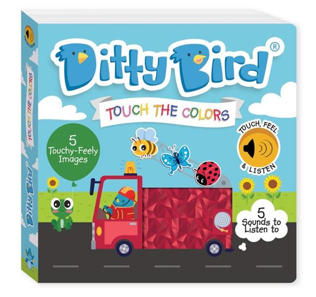 Emprunter 'DITTY BIRD - LIVRE MUSICAL SENSORIEL BEBE DES SONS ET MATIERES POUR APPRENDRE LES COULEURS livre