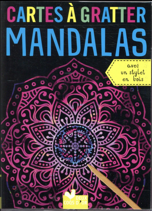 Emprunter Cartes à gratter mandalas. Avec un stylet en bois livre