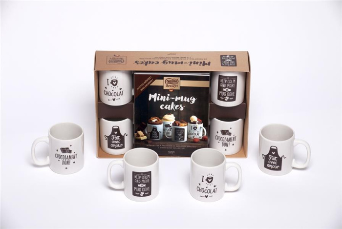 Emprunter Mini-mug Cakes. Coffret avec un livre de 20 recettes et 4 mini-mugs livre
