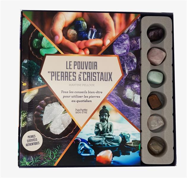 Emprunter Coffret Le Pouvoir des Pierres et des Cristaux. Contient 1 livre et 6 pierres livre