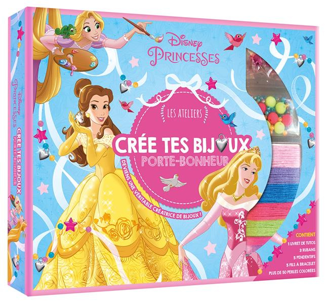 Emprunter Coffret Crée tes bijoux porte-bonheur. Les Ateliers Disney Princesses. Contient : 1 livret, 3 rubans livre