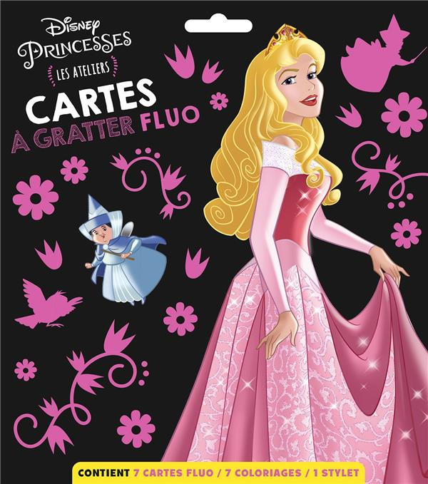 Emprunter Cartes à gratter fluo Disney Princesses. Les ateliers. Avec 7 cartes fluo, 7 coloriages et 1 stylet livre