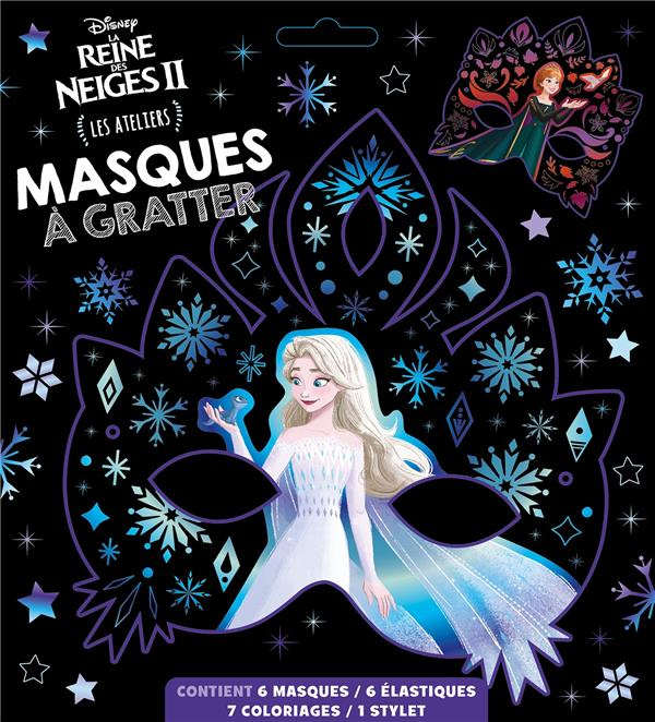 Emprunter Masques à gratter La Reine des Neiges II. Les ateliers. Abvec 6 masques, 6 élastiques, 7 coloriages livre