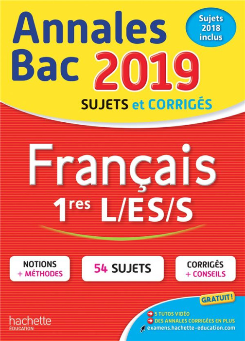 Emprunter Annales BAC français 1res L-ES-S. Edition 2019 livre