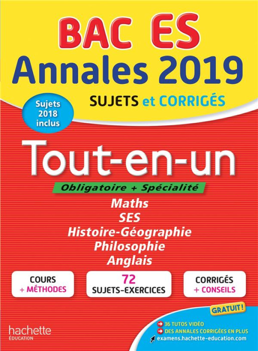 Emprunter Annales BAC ES. Tout-en-un, Edition 2019 livre