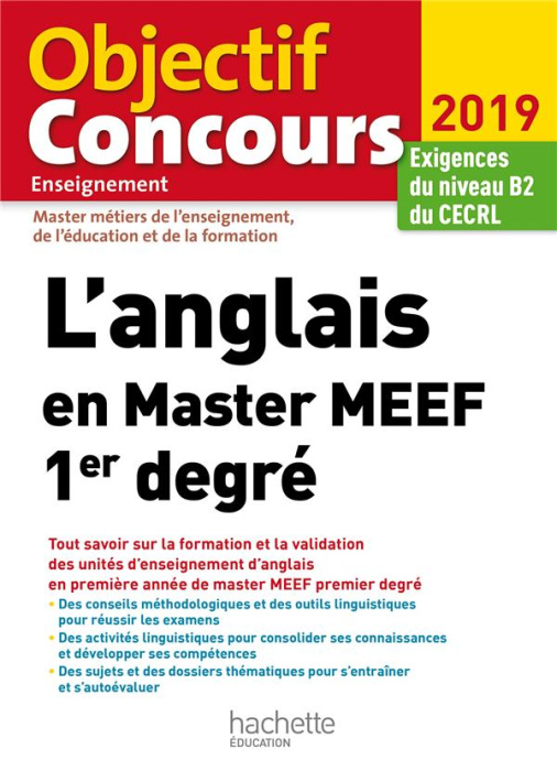 Emprunter L'anglais en Master MEEF 1er degré. Exigences du niveau B2 du CECRL, Edition 2019 livre