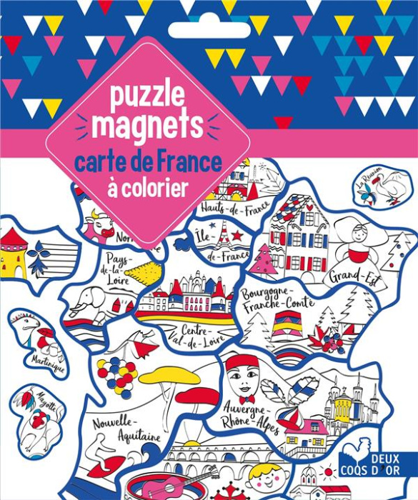 Emprunter Puzzle magnets carte de France à colorier livre