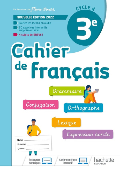 Emprunter Cahier de français 3e. Edition 2022 livre