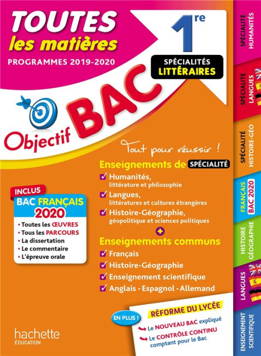 Emprunter Toutes les matières 1re. Spécialités littéraires, Edition 2019-2020 livre