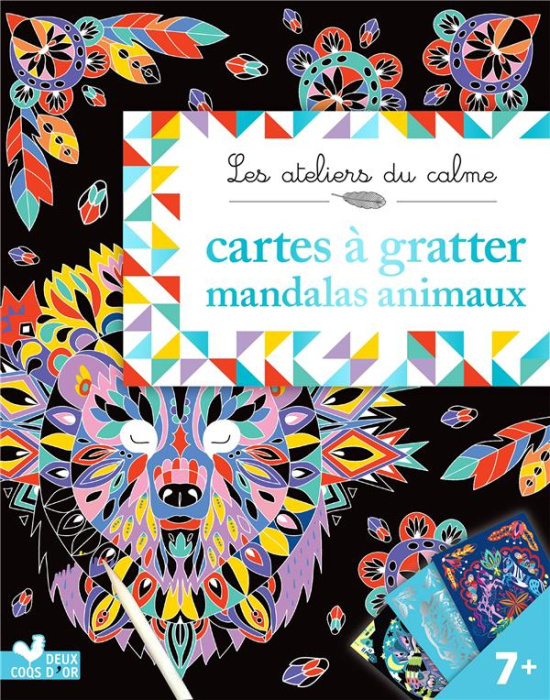Emprunter Cartes à gratter mandalas animaux. Avec 1 stylet livre