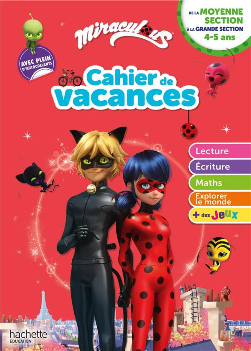 Emprunter Cahier de vacances Miraculous de la moyenne section à la grande section. Edition 2020 livre