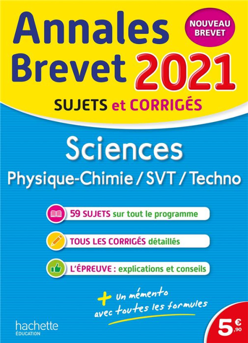 Emprunter Sciences. Physique-chimie, SVT, Techno, Edition 2021 livre