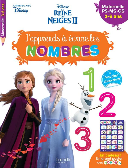 Emprunter J'apprends à écrire les nombres Disney La Reine des Neiges. Maternelle PS-MS-GS livre