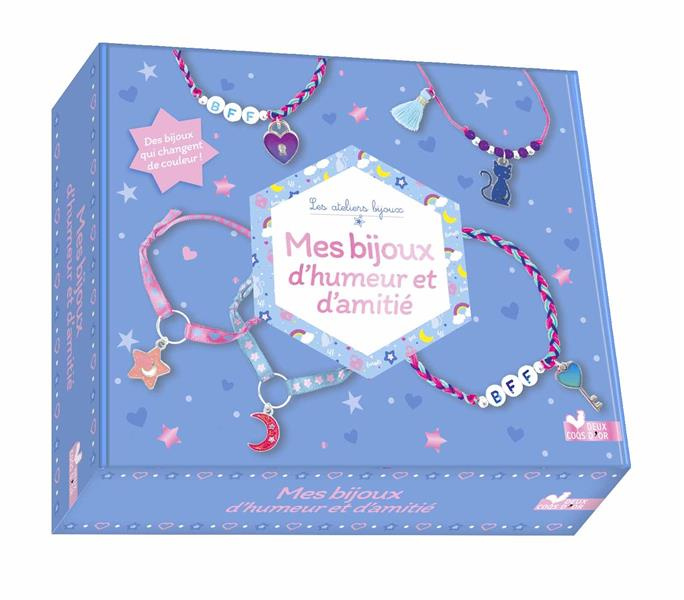 Emprunter Mes bijoux d'humeur et d'amitié. Coffret avec 5 breloques qui changent de couleurs, 6 perles lettres livre