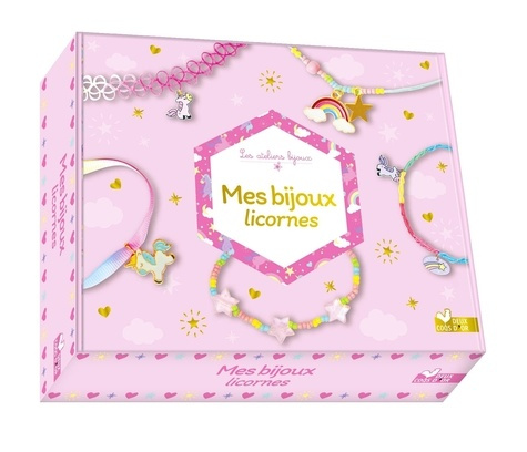 Emprunter Mes bijoux licornes. Coffret avec 5 fils de coton, des anneaux, du fil de nylon, 3 perles étoiles, 6 livre