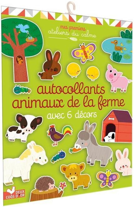 Emprunter Autocollants animaux de la ferme avec 6 décors livre