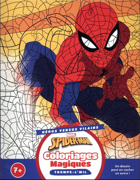 Emprunter Spider-man Héros contre Vilains. Coloriages magiques - Trompe l'oeil livre
