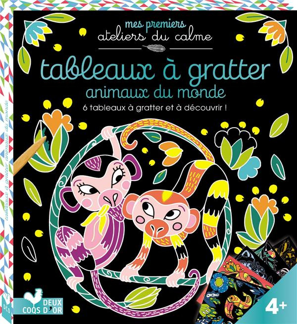 Emprunter Tableaux à gratter animaux du monde. 6 tableaux à gratter et à découvrir ! Avec un stylet livre