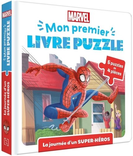 Emprunter La journée d'un super-héros. 5 puzzles de 4 pièces livre