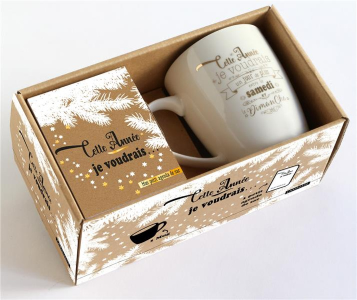 Emprunter Cette année, je voudrais... Avec 1 mug et un petit agenda de sac livre