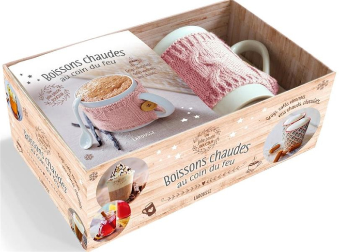 Emprunter Boissons chaudes au coin du feu. Avec un livre de recettes et un mug et son couvre-mug tricoté livre