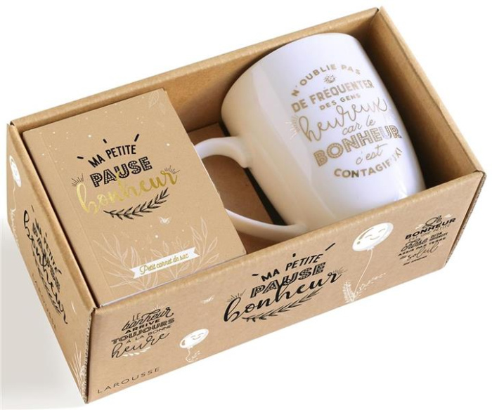 Emprunter Coffret Ma petite pause bonheur. Avec 1 mug et 1 petit carnet de sac livre